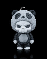 Grumpy Panda Skull Figurine