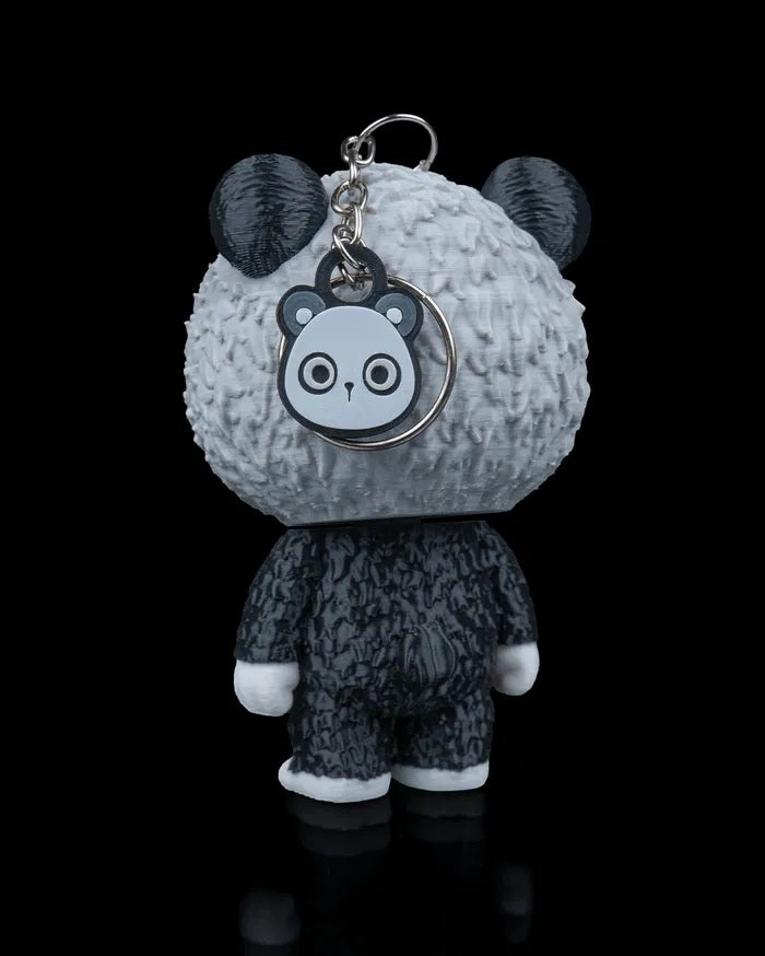 Grumpy Panda Skull Figurine