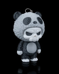 Grumpy Panda Skull Figurine
