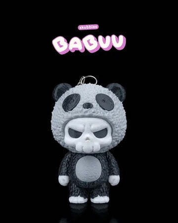 Grumpy Panda Skull Figurine