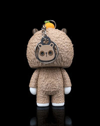 Tiny Tangerine Grump Skull Bear Figurine