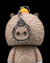 Tiny Tangerine Grump Skull Bear Figurine