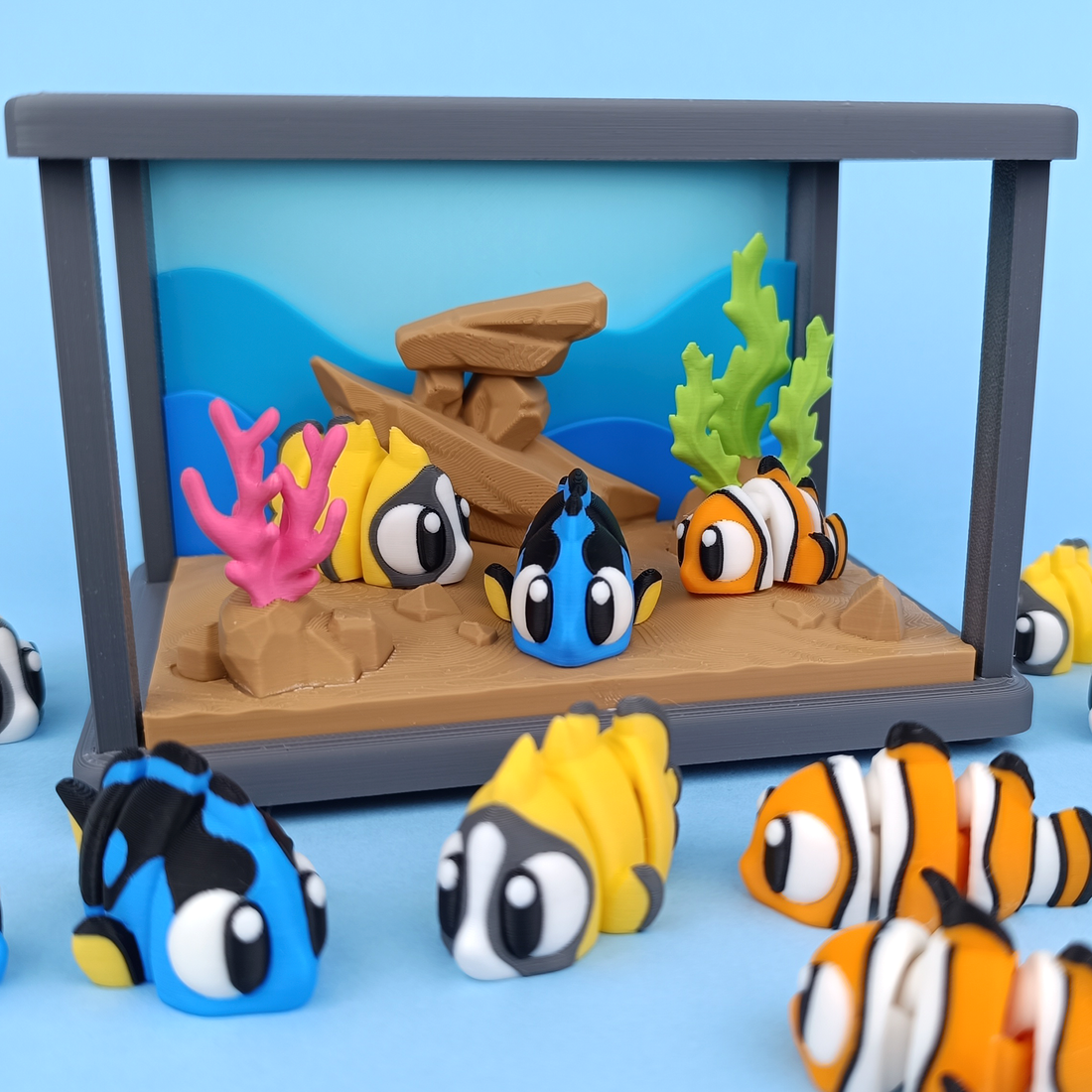 Mini Fish Tank Playset | Aquarium Diorama