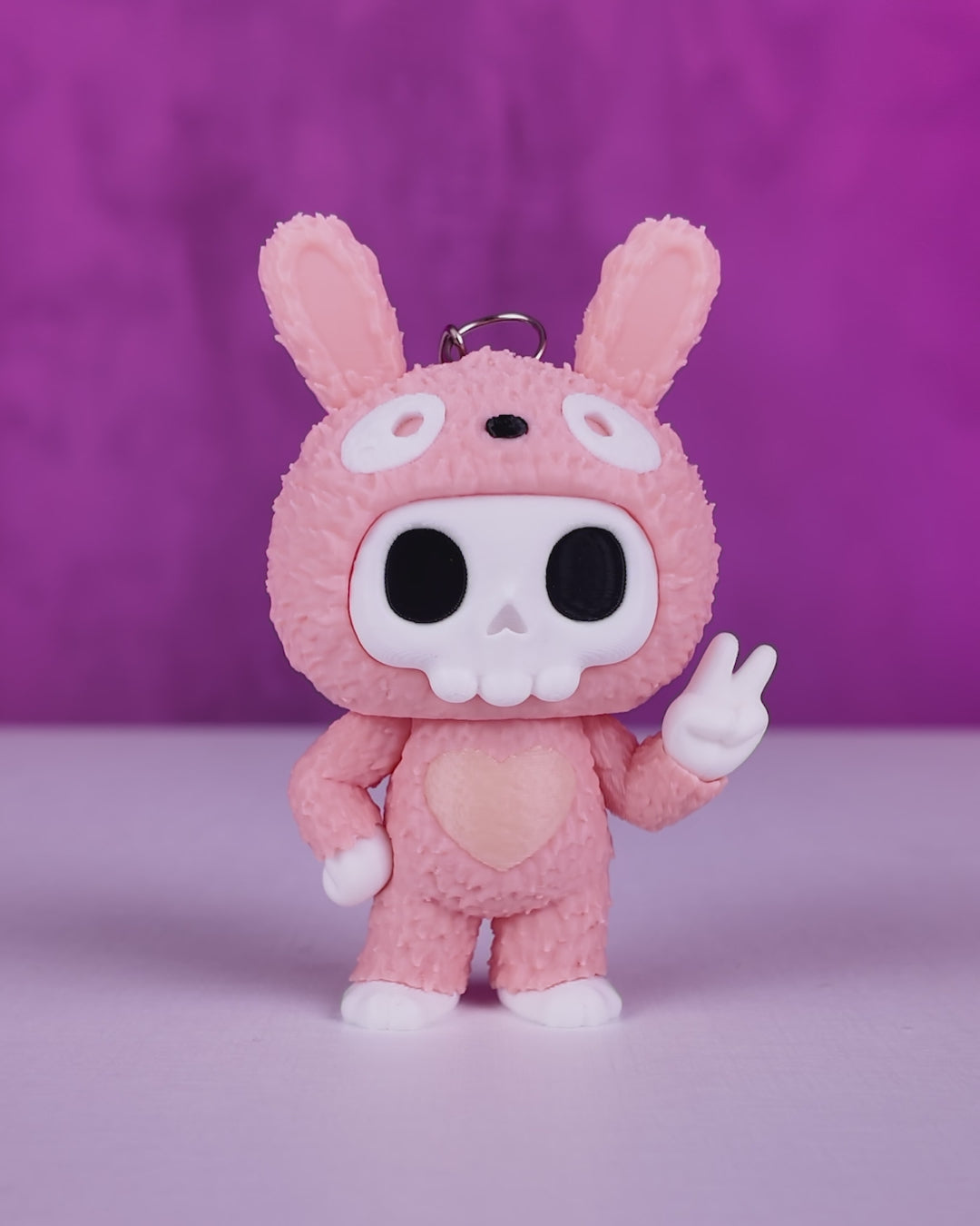 Peace-Paw Bunny Skull Figurine