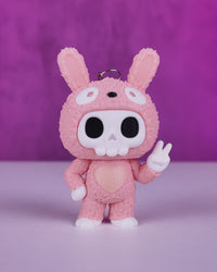 Peace-Paw Bunny Skull Figurine