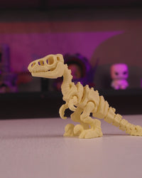 Bone Prowl Velociraptor Skeleton Figurine