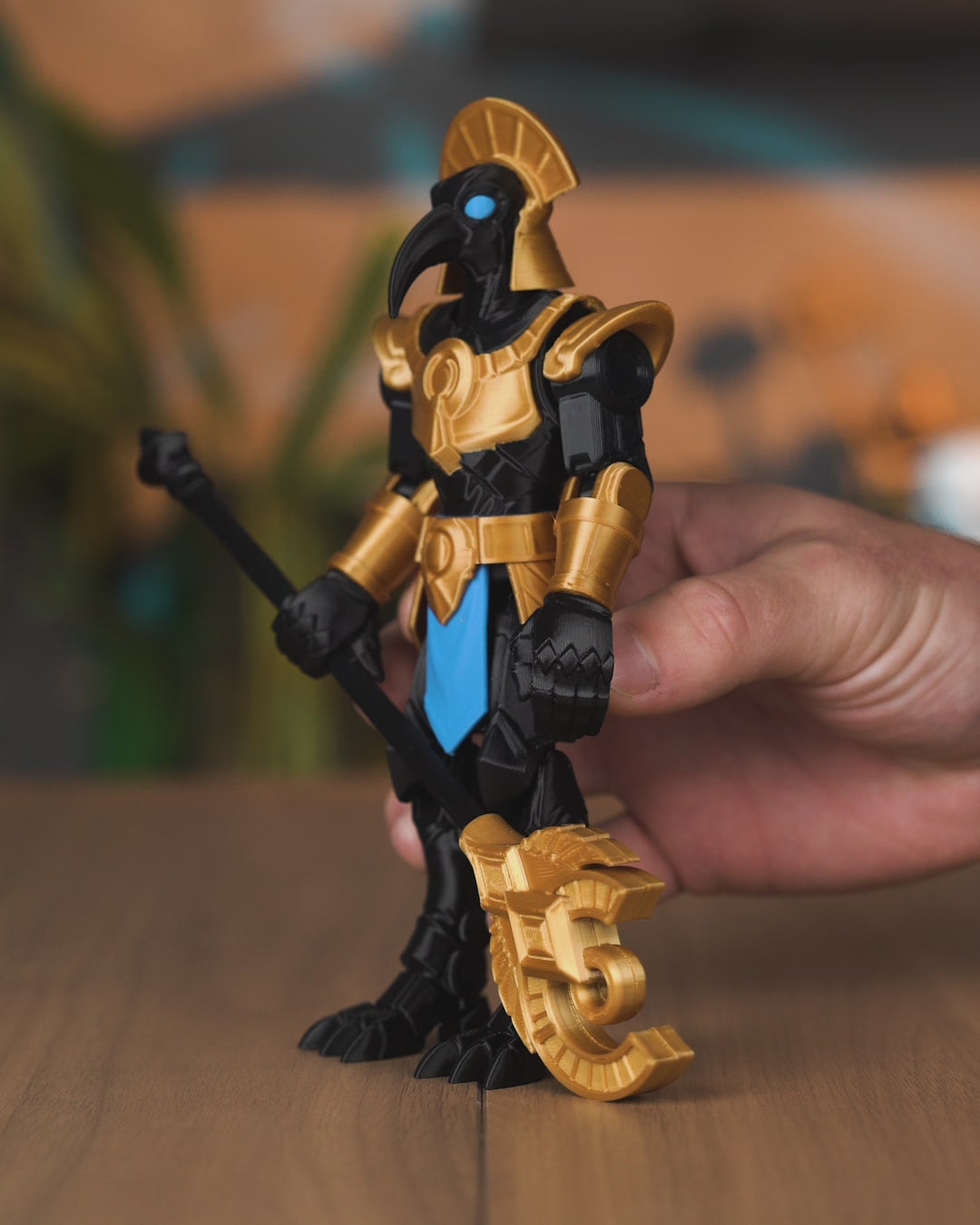 Seth Jackal-Helm Mecha Figurine