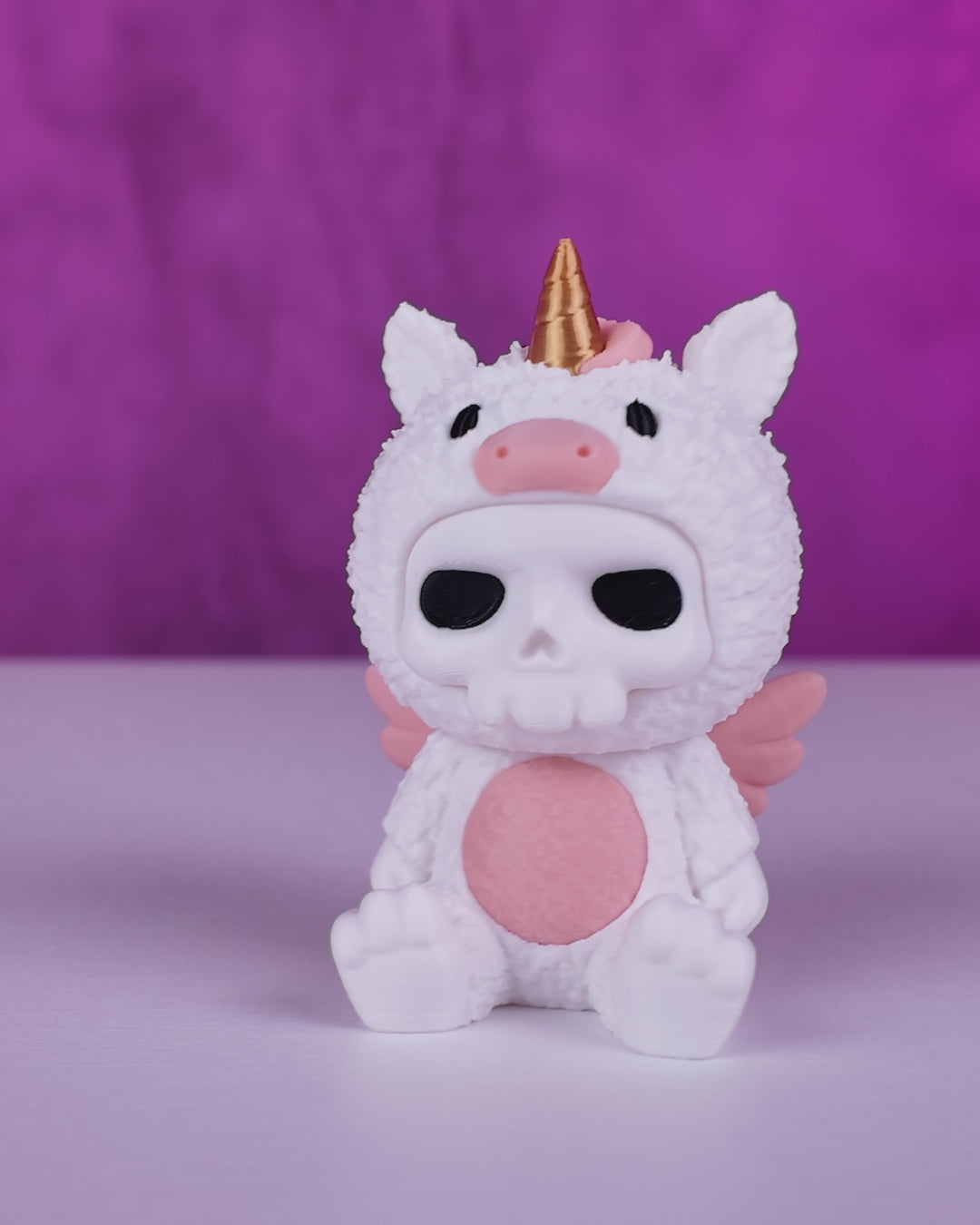 Horned Skull Unicorn Figurine